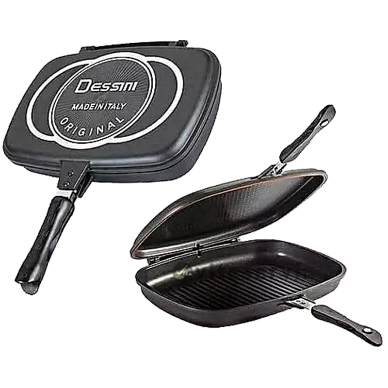 Poele dessini double face + accessoires-36cm